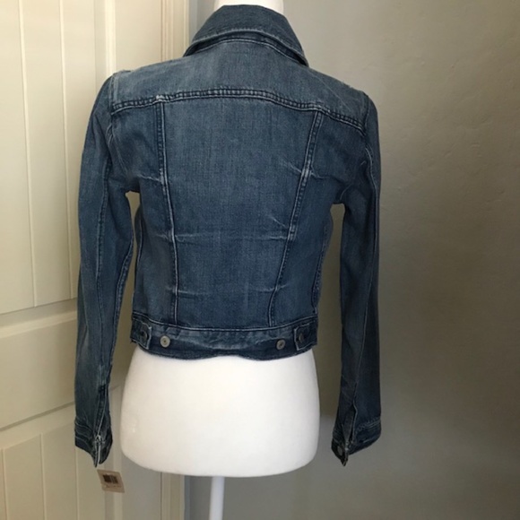 Levi’s Women's Long Sleeve Medium Wash Distressed Denim Jacket Size Small NWT - Picture 4 of 11